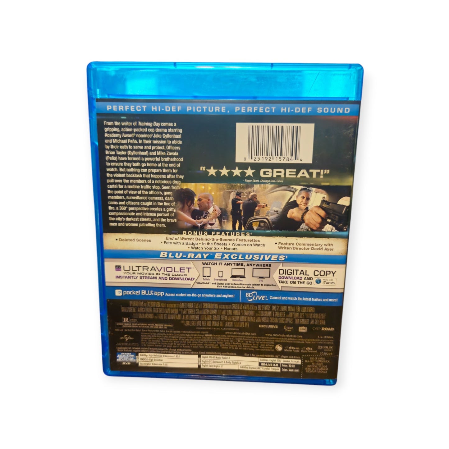 End Of Watch - Perfect Disc - Blu Ray