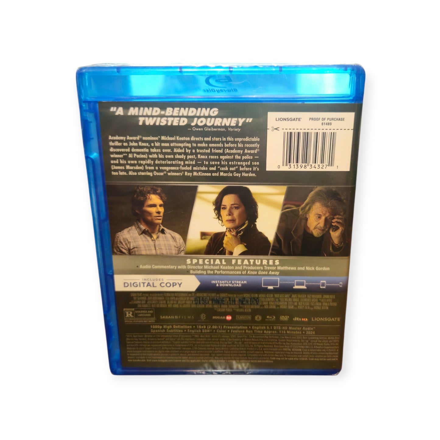 Knox Goes Away - Sealed - Blu Ray - Michael Keaton