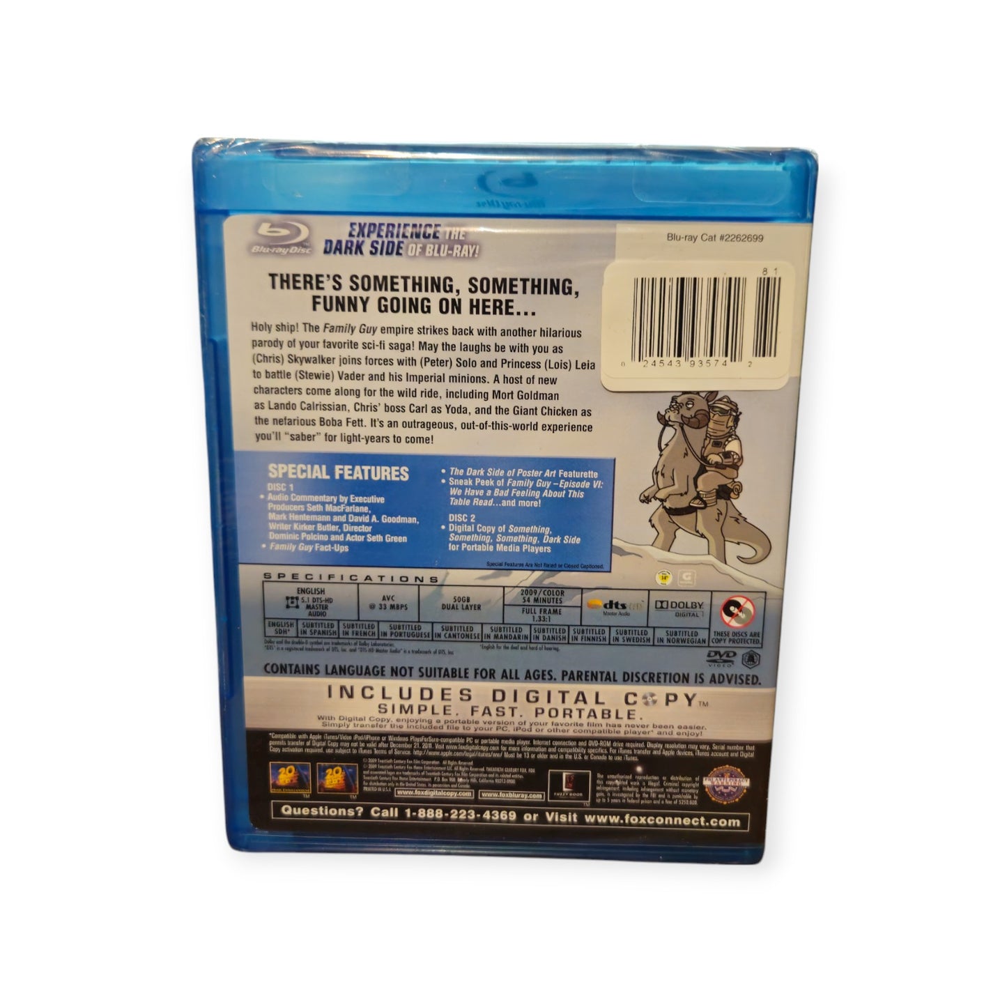Family Guy Something Something Something Dark Side - Sealed - Blu Ray