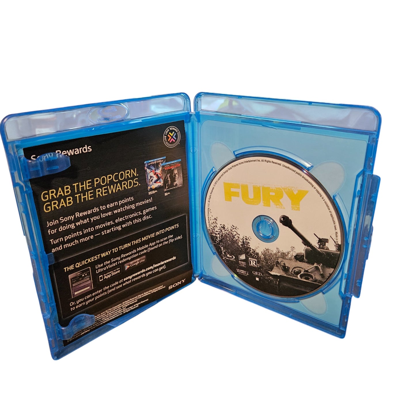 Fury - Discs Are Perfect - Blu Ray - Dvd - Brad Pitt - Slip Cover