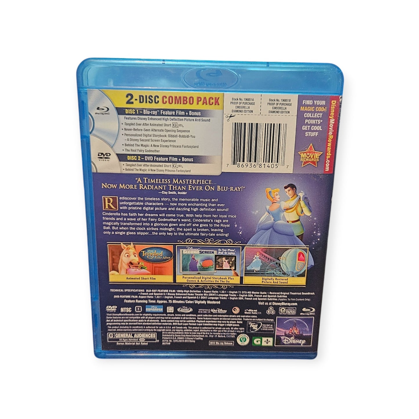 Cinderella - Two Disc Diamond Edition - Perfect Blu Ray - Disney