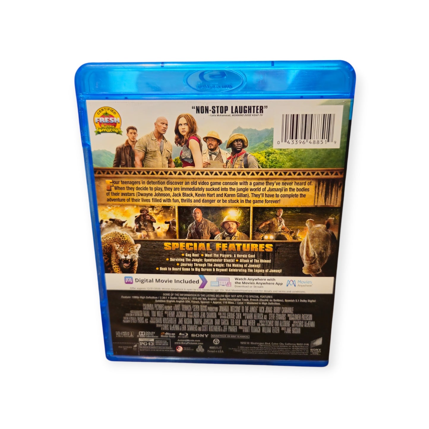 Jumanji - Welcome To The Jungle - Perfect Disc - Blu Ray - Jack Black
