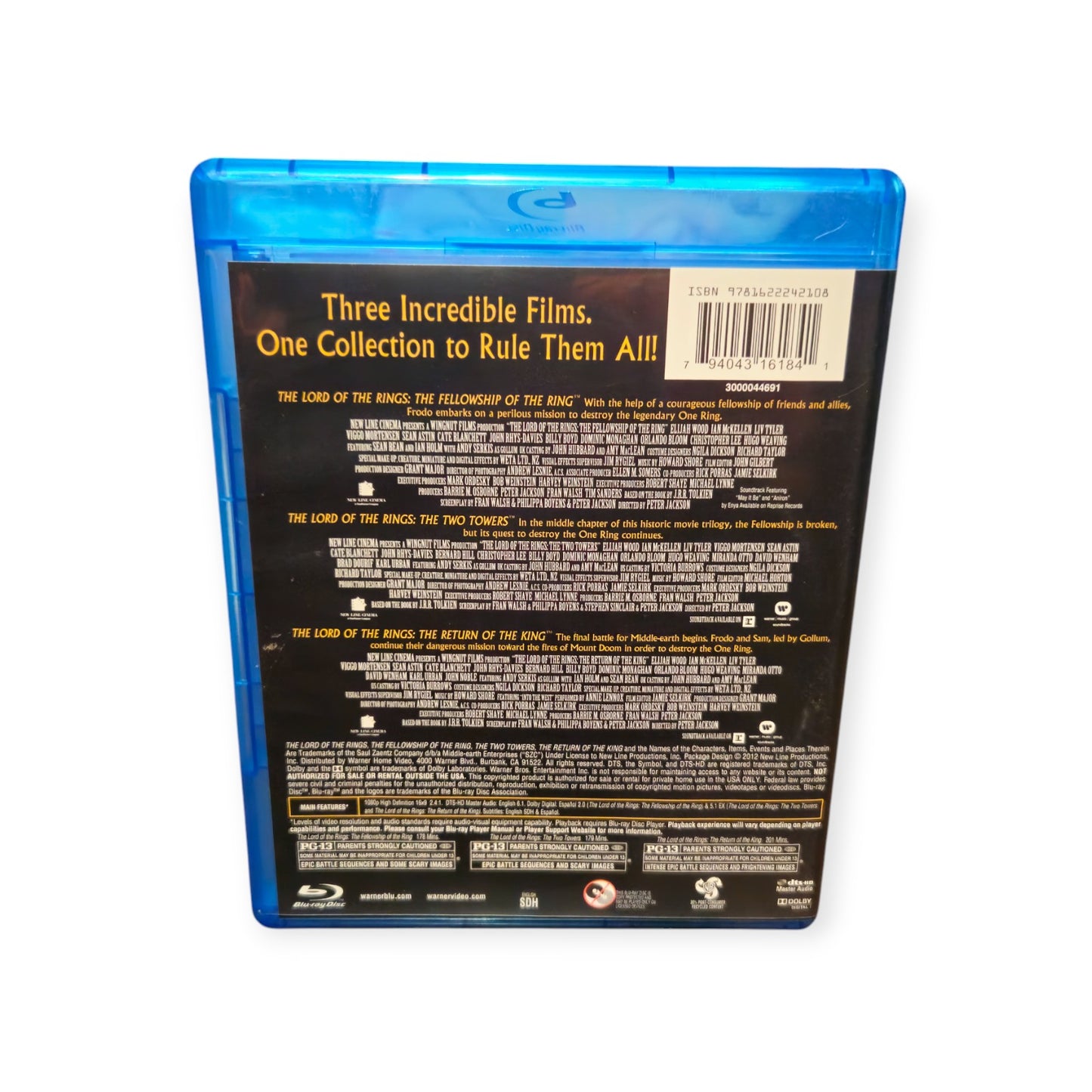 Lord Of The Rings - 3 Film Collection - Perfect Discs - Blu Ray
