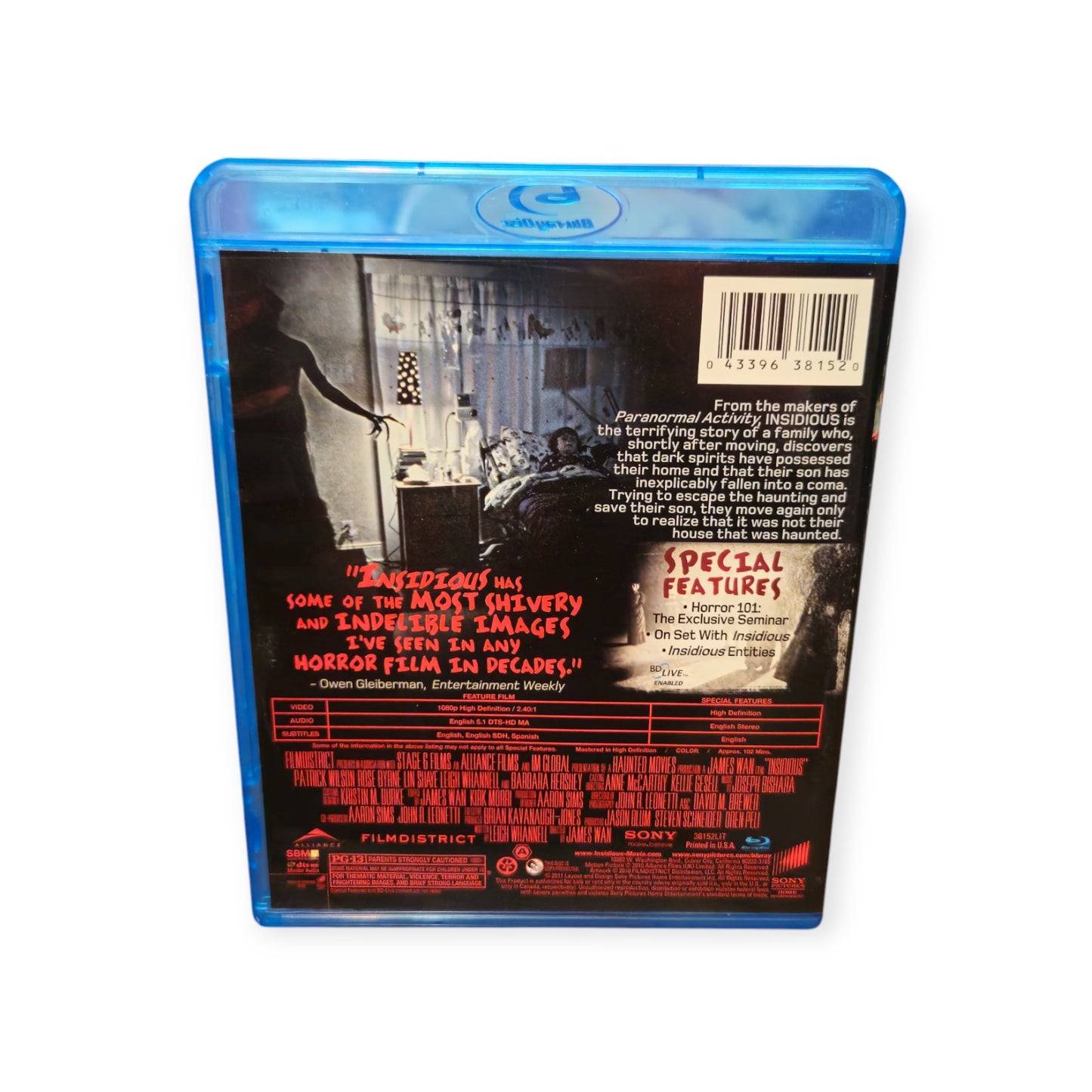 Insidious - Perfect Disc - Blu Ray