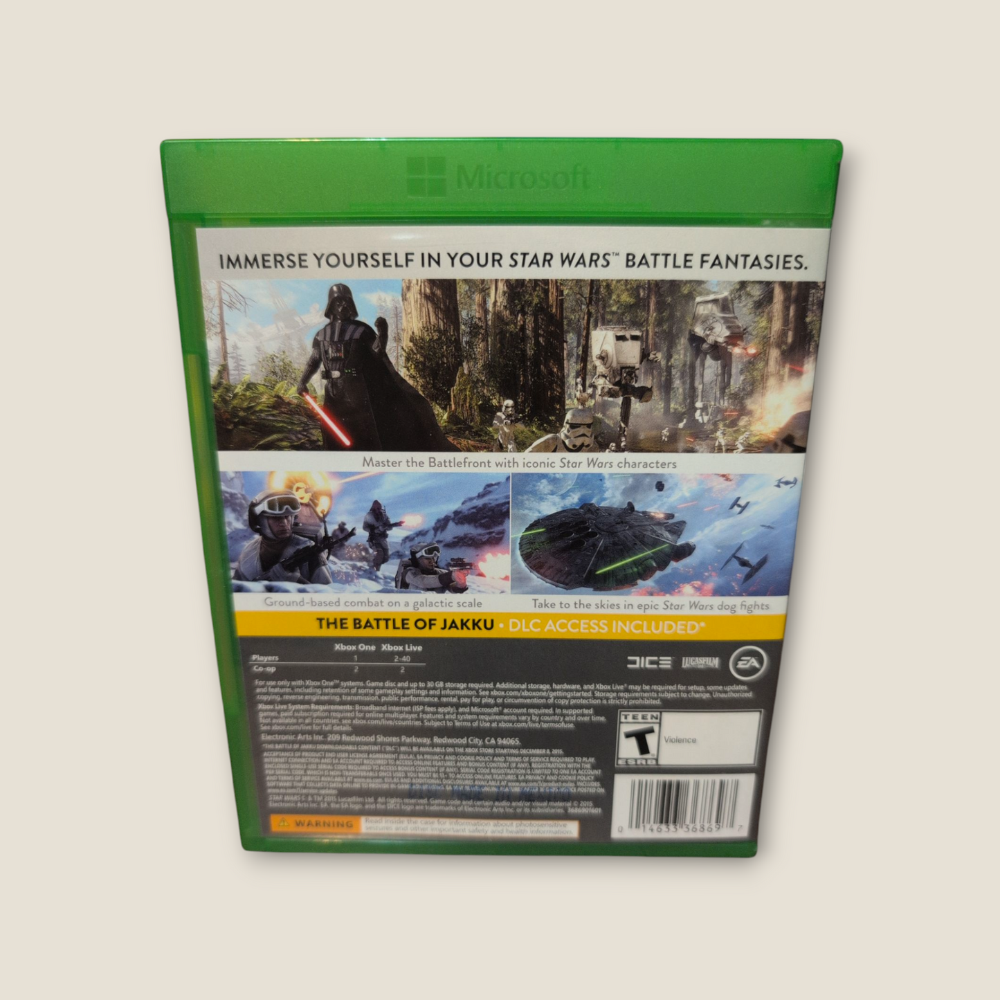 Star Wars: Battlefront (Microsoft Xbox One, 2015) Perfect Disc
