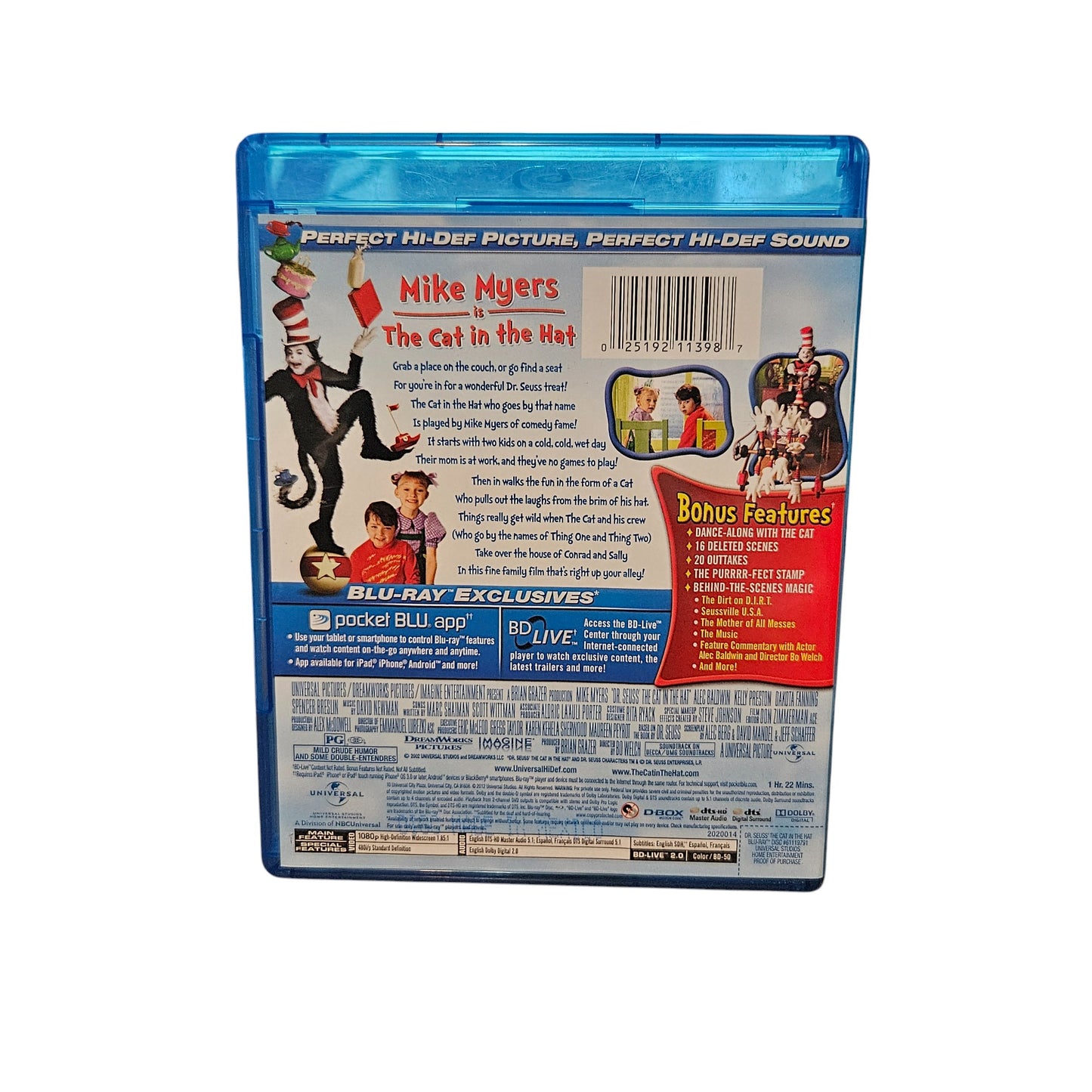 Dr  Seuss - The Cat in the Hat - Perfect Disc - Blu Ray - Mike Myers