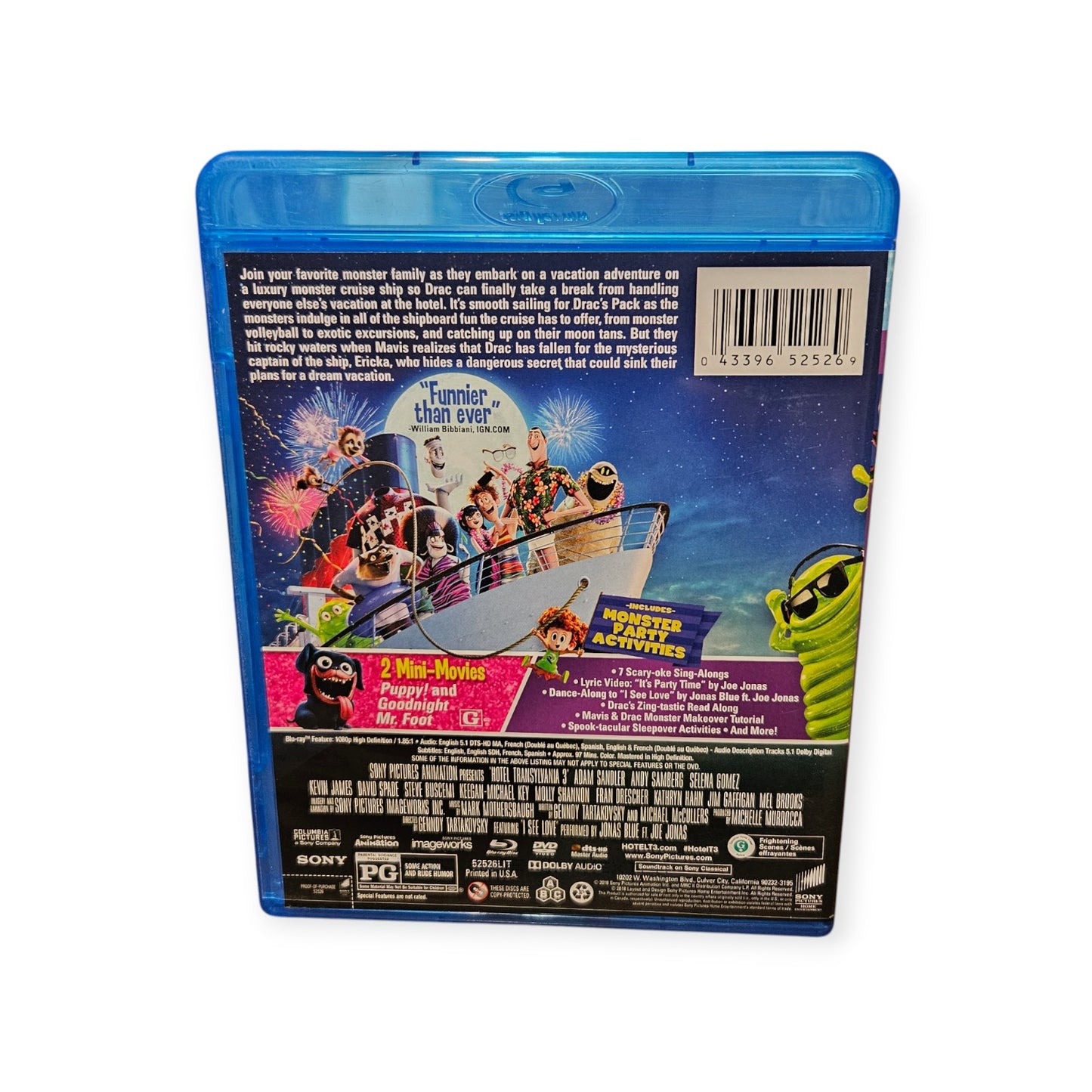 Hotel Transylvania 3 - Perfect Discs - Blu Ray - Dvd - Monster Party Edition