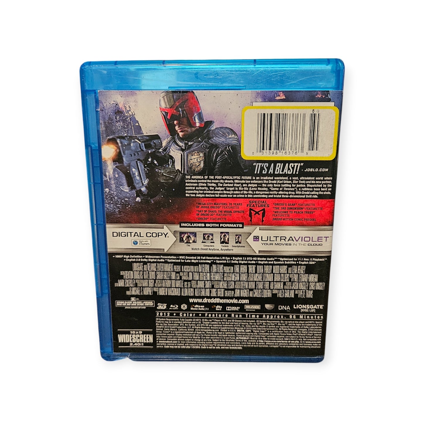Dredd - Perfect Disc - 3D - Blu Ray