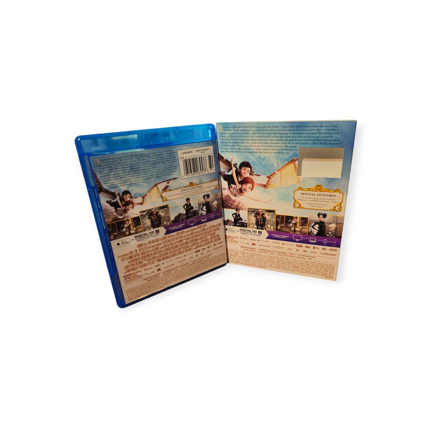 Leap ! - Perfect Discs - Slip Cover - Blu Ray - Dvd - Elle Fanning