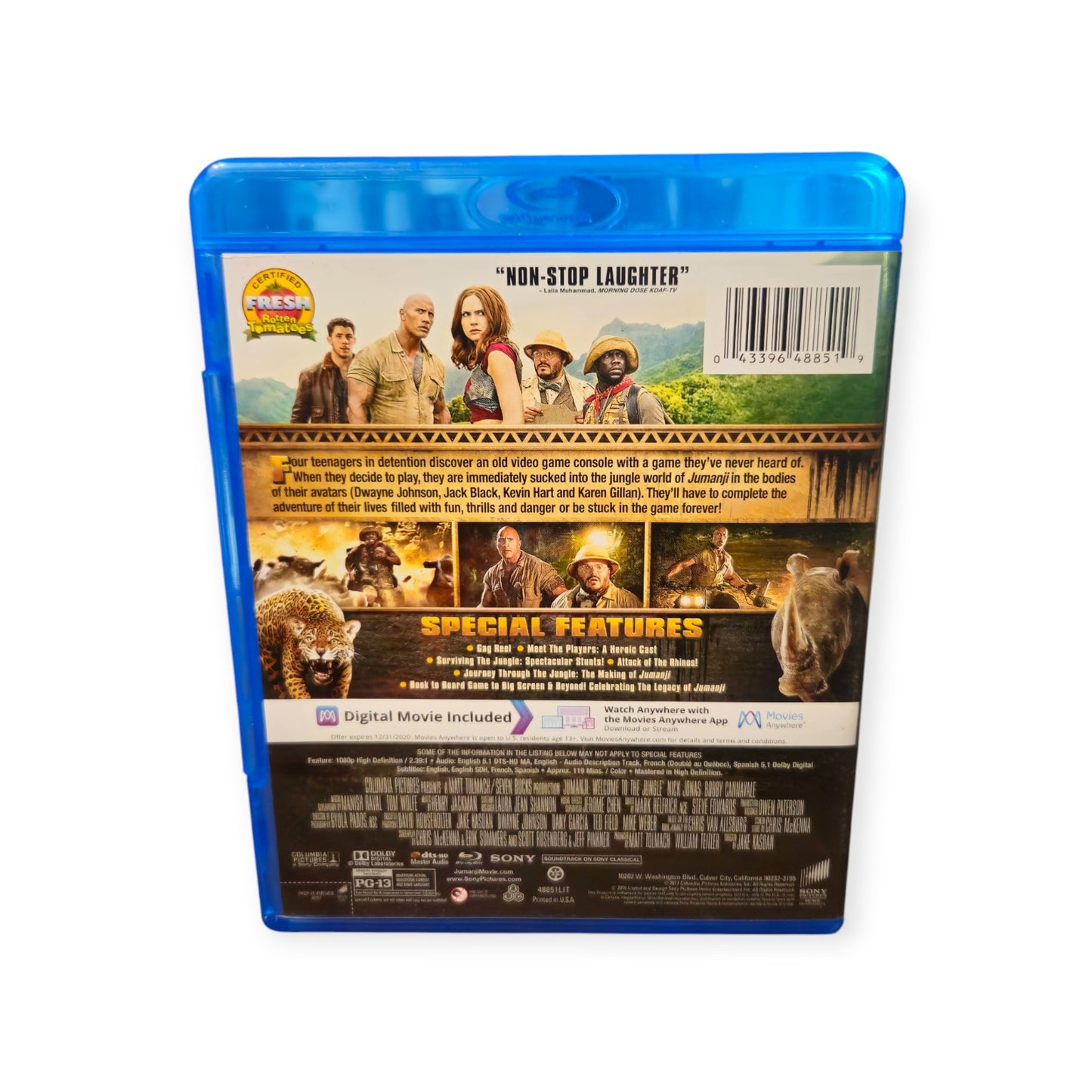 Jumanji  Welcome to the Jungle - Perfect Disc - Blu Ray- Kevin Hart