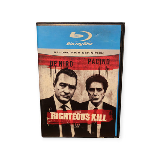 Righteous Kill - Perfect Disc - Blu Ray - Deniro - Pacino - Blockbuster Case