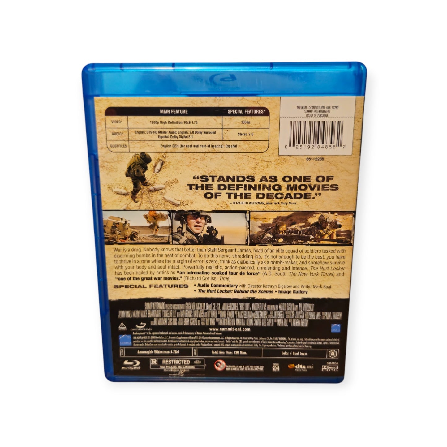 The Hurt Locker - Perfect Disc - Blu Ray - Jeremy Renner