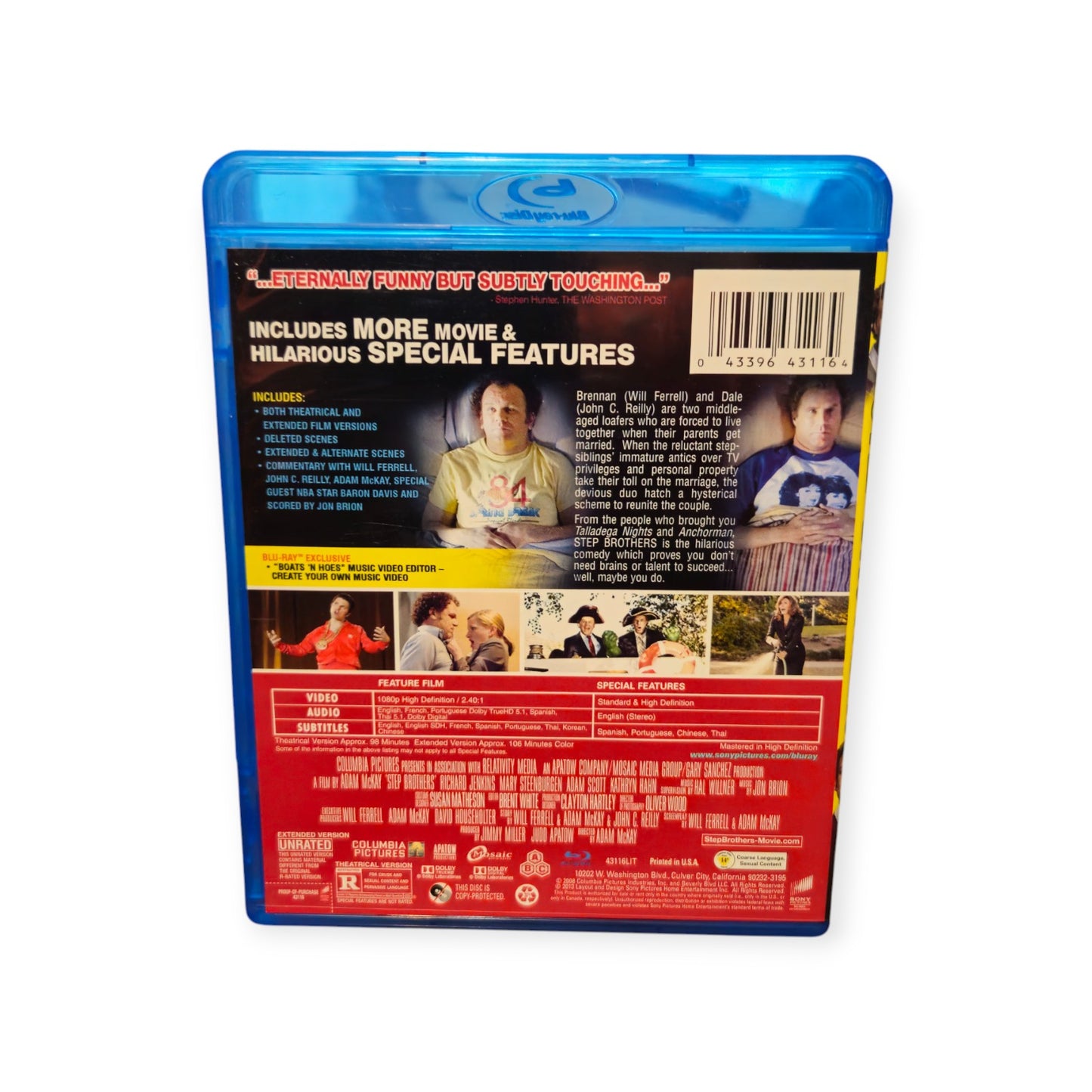 Step Brothers - Perfect Disc - Blu Ray - Theatrical And Extended - Will Ferrell