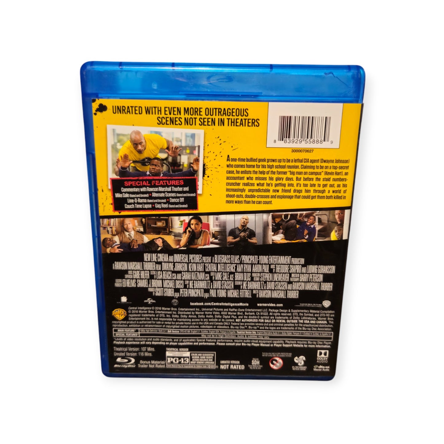 Central Intelligence - Perfect Disc - Blu Ray - Unrated - Kevin Hart