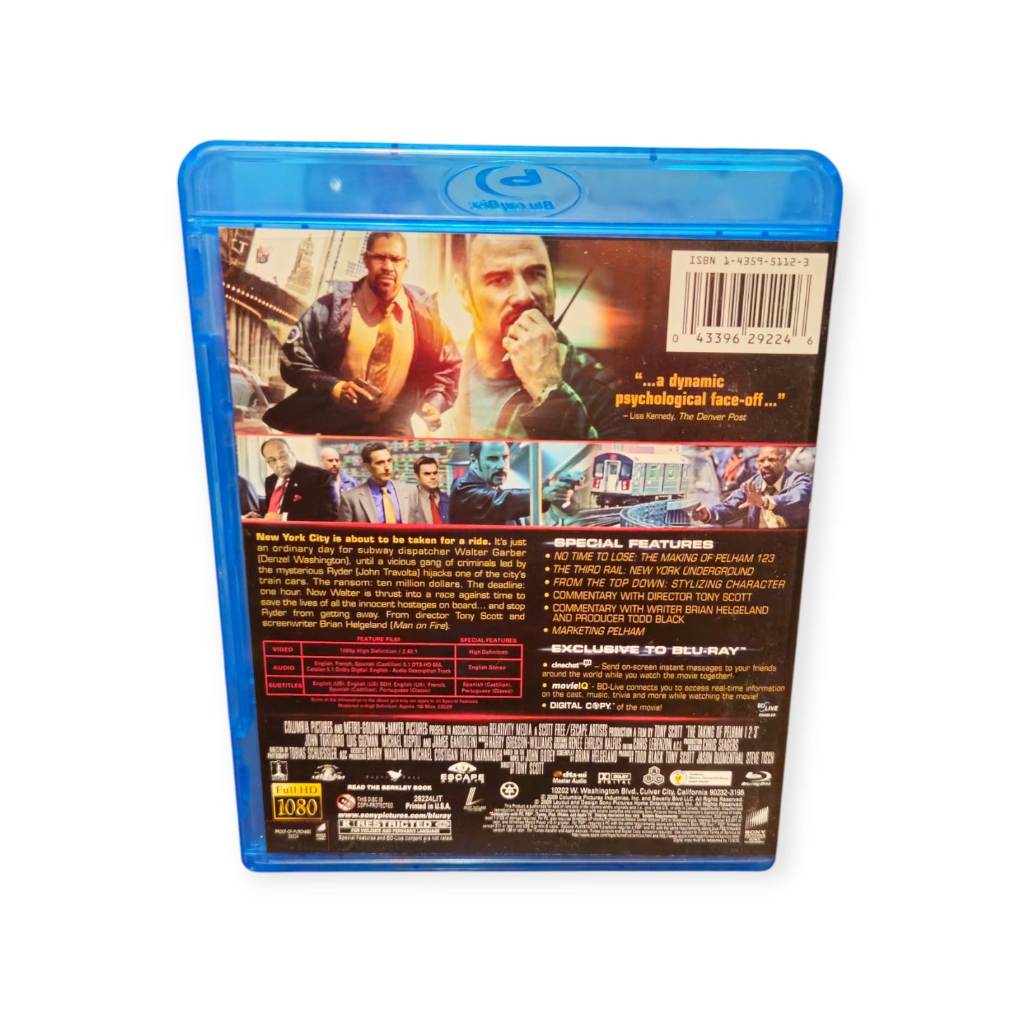 The Taking Of Pelham 1 2 3 - Perfect Discs - Blu Ray - Dvd - John Travolta