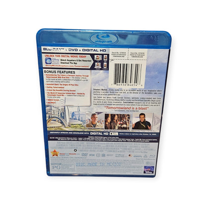 Tomorrowland - Perfect Br Disc - Blu Ray - Dvd - George Clooney - Disney
