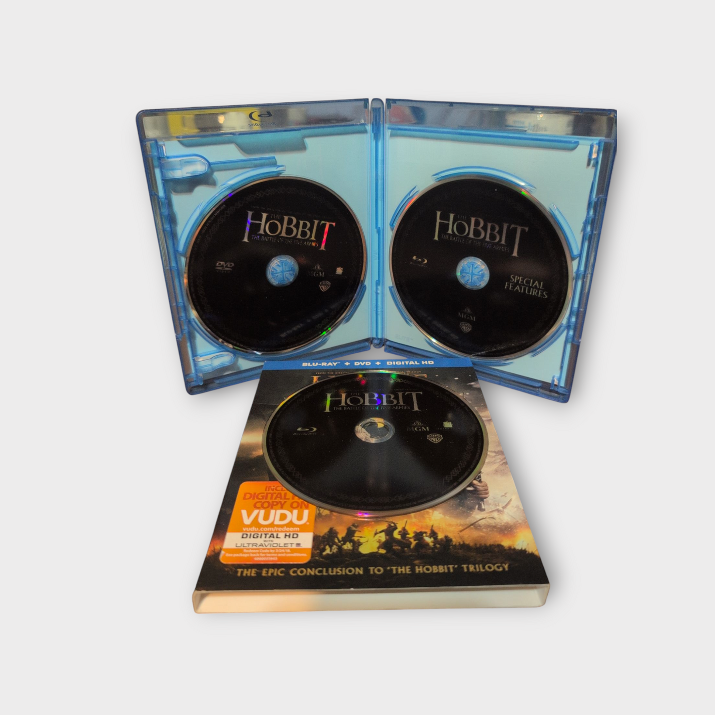 The Hobbit - Battle of Five Armies - Perfect Discs - Blu Ray - 3 Disc Set