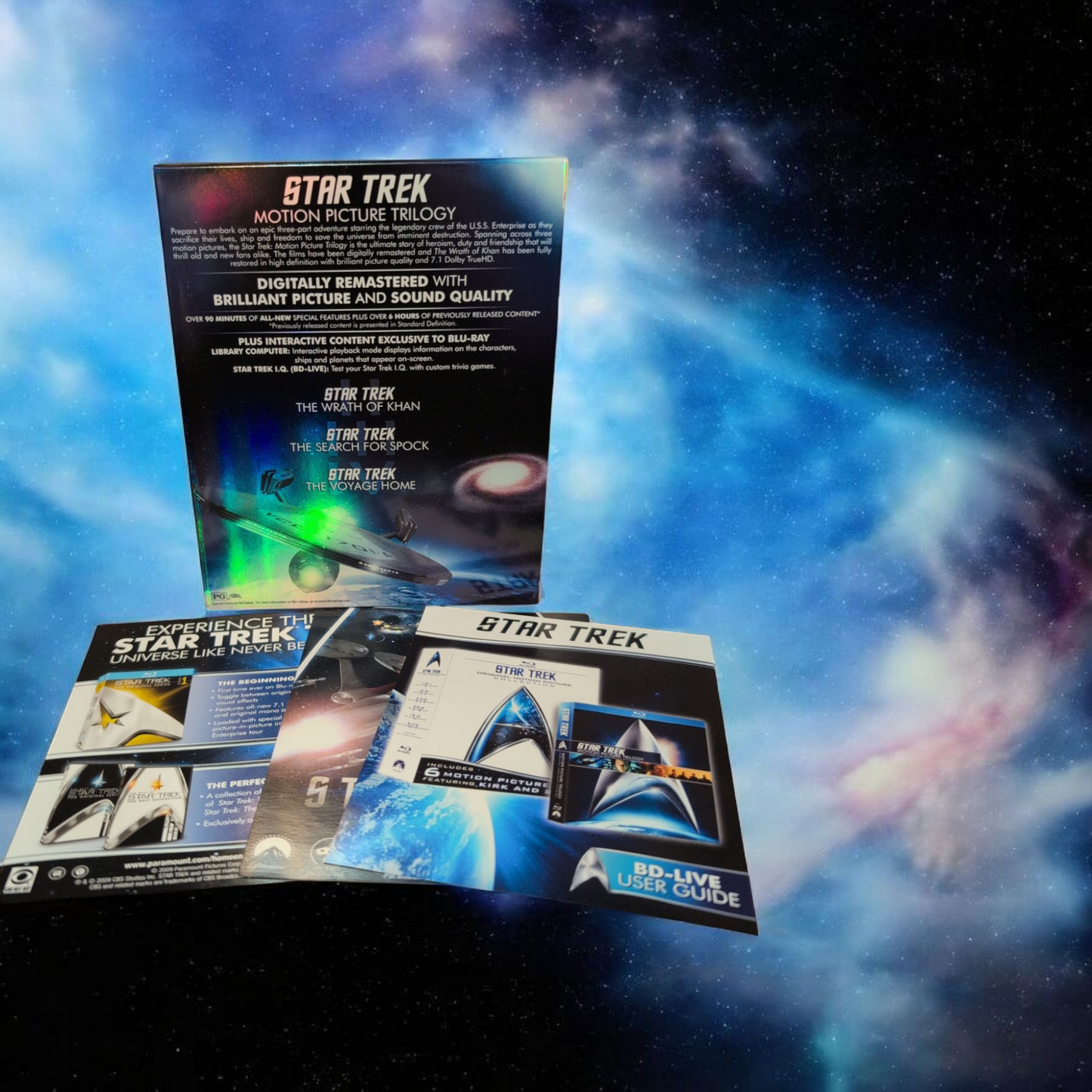 Star Trek Motion Picture Trilogy - Blu Ray - Perfect Discs - Original Inserts