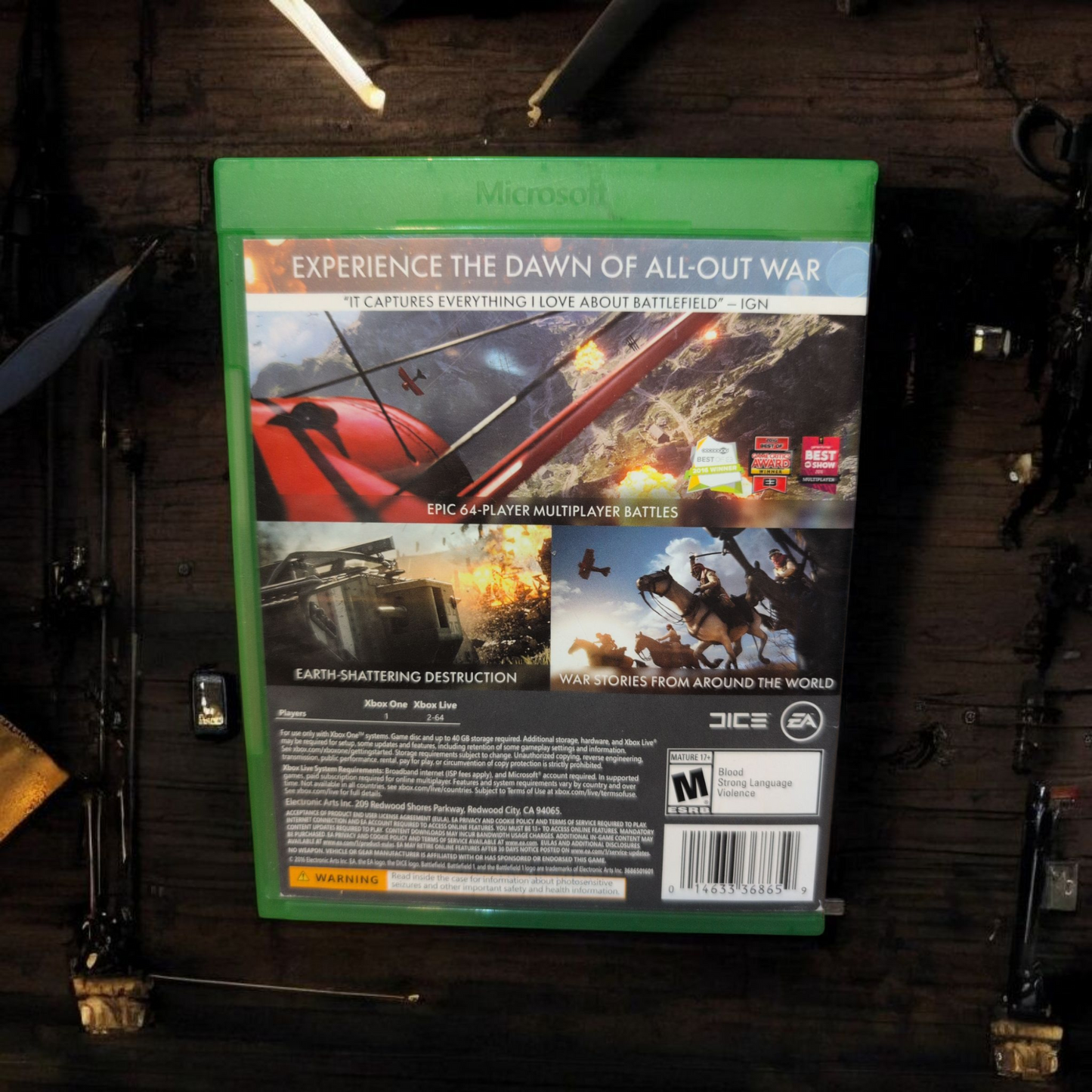 Battlefield 1 - Xbox One - 2016 - Perfect Disc - Classic