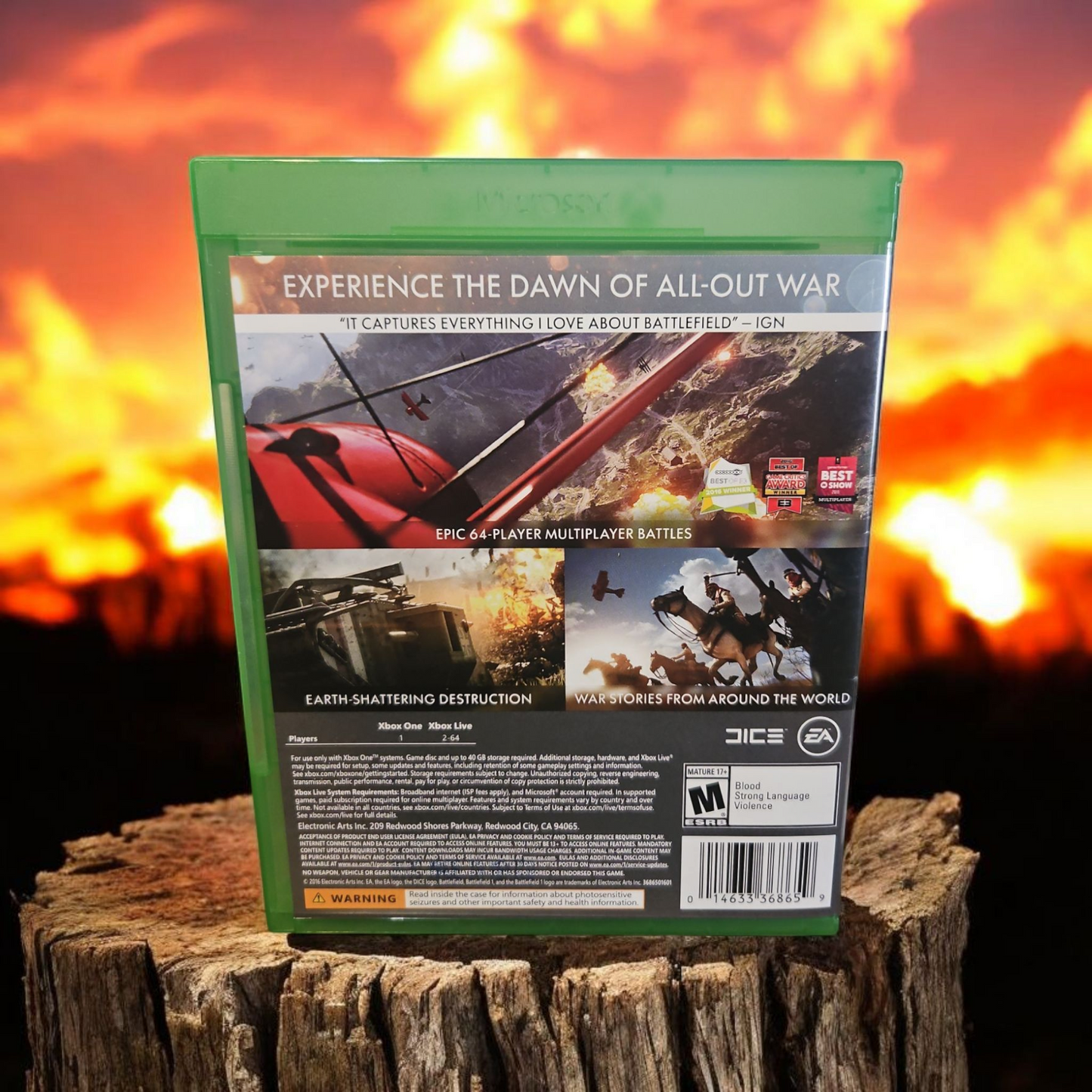 Battlefield 1 (Xbox One, 2016) Perfect Disc