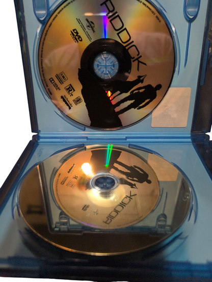Riddick - Blu-ray/DVD, 2-Disc Set -  Unrated - Perfect BR Disc - Vin Diesel