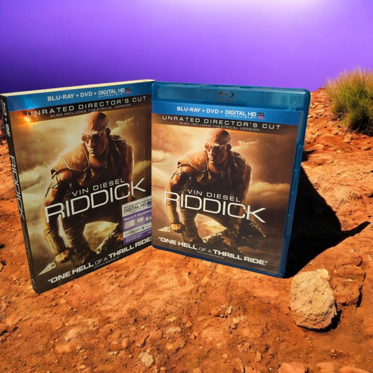 Riddick - Blu-ray/DVD, 2-Disc Set -  Unrated - Perfect BR Disc - Vin Diesel